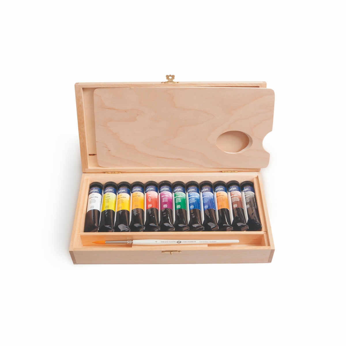 Gift acrylic painting set "Ladoga", wooden box