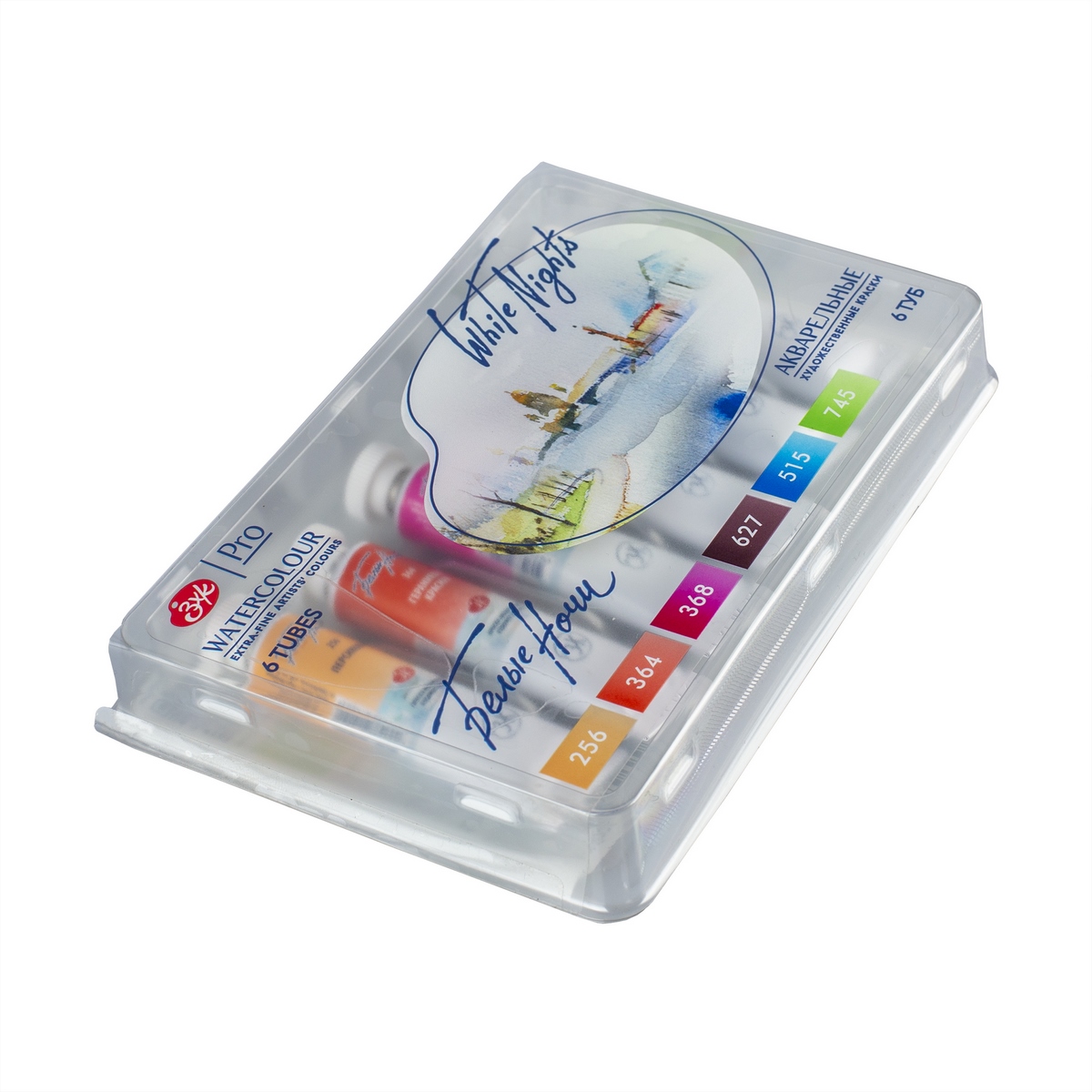 Watercolour set "White Nights" 6 tubes, plastic