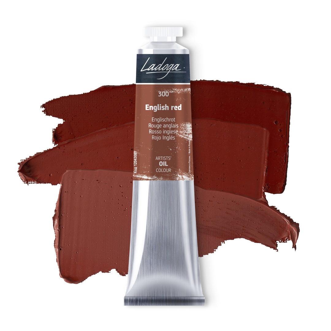 Oil colour "Ladoga", English red, tube, № 300