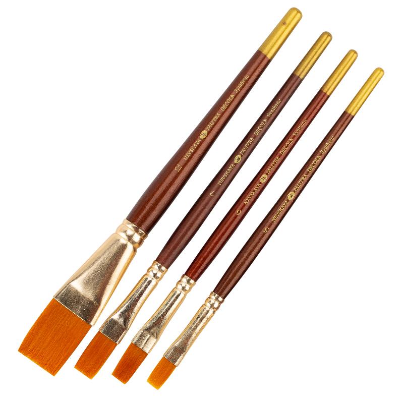 Synthetic Flat Paintbrushes "Decola"