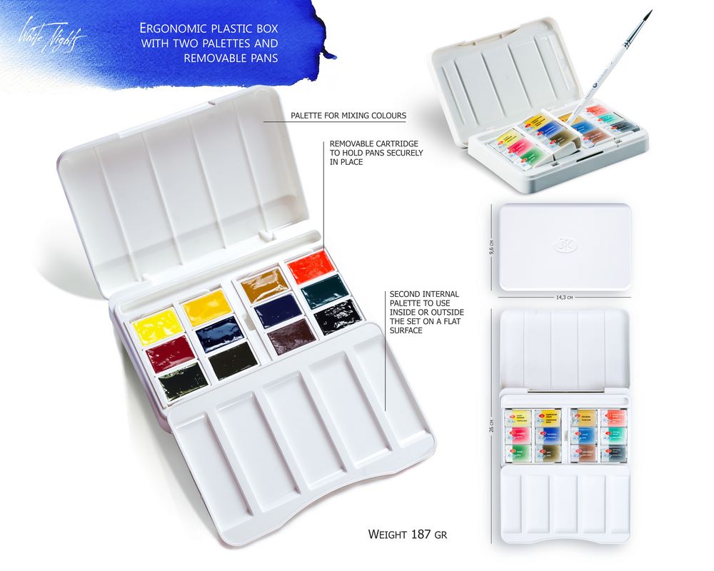 Watercolour set "White Nights", plastic box