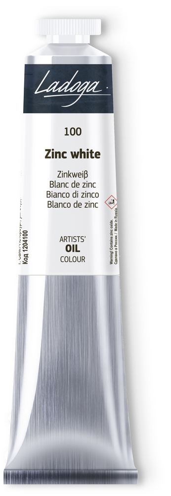 Oil colour "Ladoga", Zinc white, tube, № 100