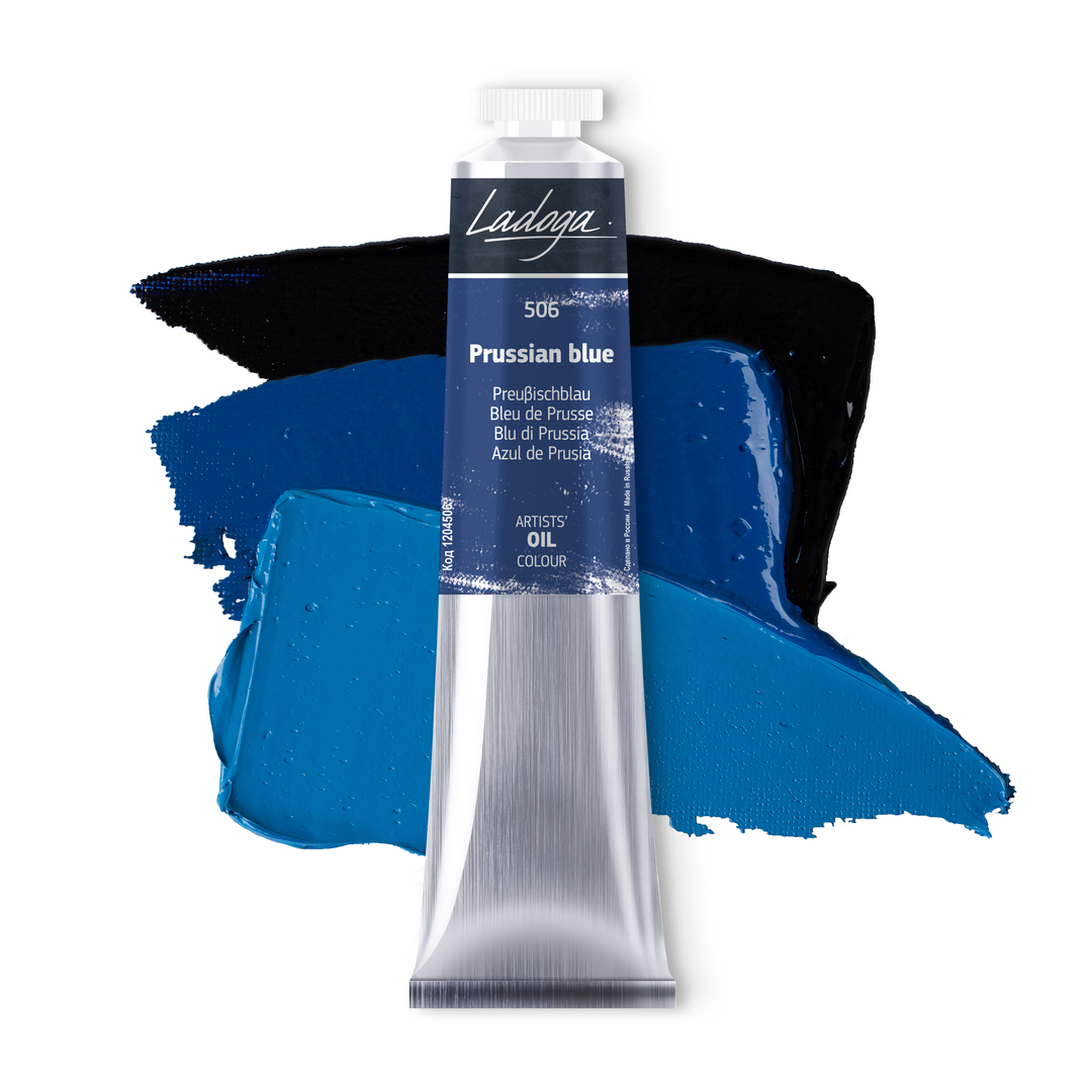 Oil colour "Ladoga", Prussian blue, tube, № 506