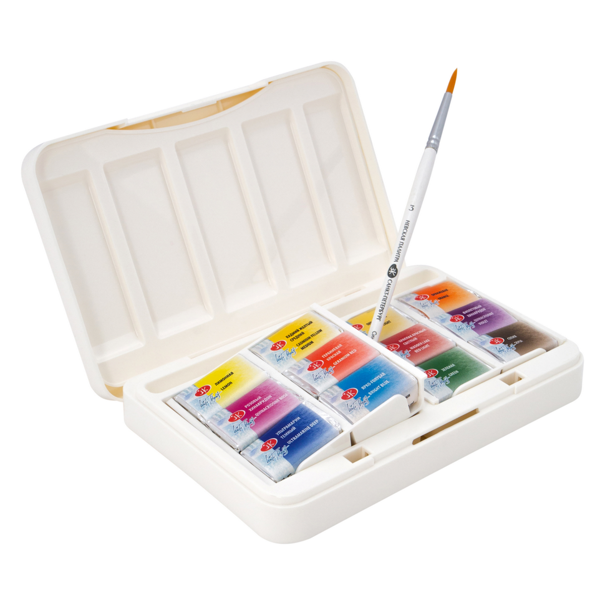 Watercolour set "White Nights" Botanica, plastic box